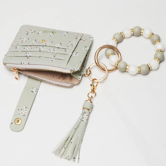 Silicone Wallet Wristlet Keychain RFID ID Window Slim Purse Women Gift - Picture 4 of 7